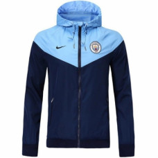 Легкая куртка Манчестер Сити сине-голубая сезон 2018/19