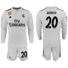 Кофта Реал Мадрид домашняя 2018/19 с длинным рукавом номер 20 Марко Асенсио