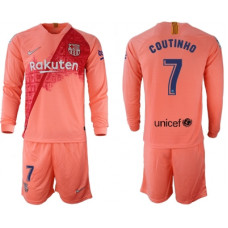 Резервная футболка Барселоны с длинным рукавом Коутиньо 2018-2019