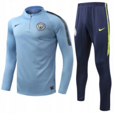 Детский тренировочный костюм Манчестер Сити голубой с лимонным сезон 2019-2020