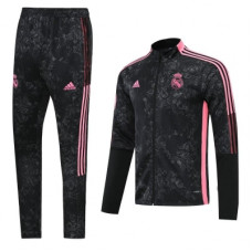 Реал Мадрид спортивный костюм черный с розовым 2020-2021