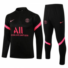 ПСЖ тренировочный костюм 2021-2022 черный с розовым