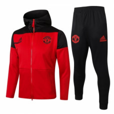 Манчестер Юнайтед детский тренировочный костюм 2021-2022 черный с красным