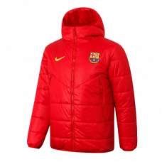 Барселона утепленная куртка 2020-2021 красная