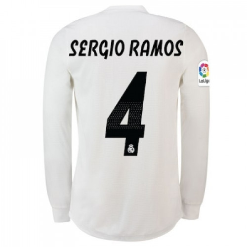 Футболка Реал Мадрид домашняя 2018/19 с длинным рукавом Серхио Рамос 4