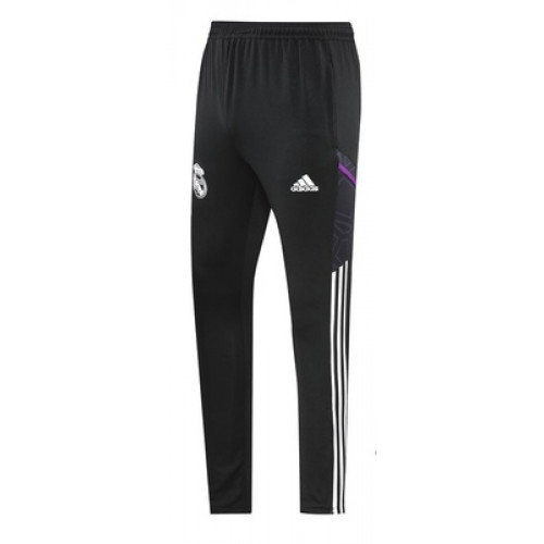 Реал Мадрид тренировочные штаны чёрно-белые с фиолетовым 2021-2022